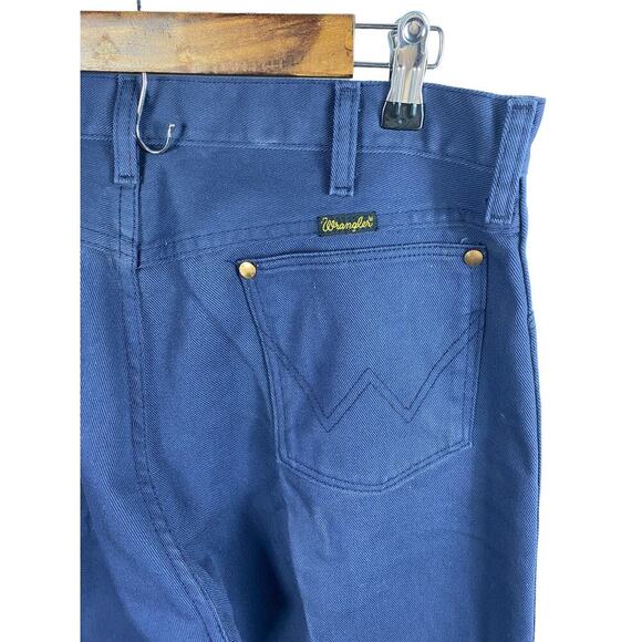 Vintage Wrangler Dark Blue Jeans Stretch Pants 34x31 USA Made Mens Style 13TNVY - Picture 4 of 5